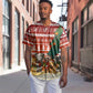 Zambia Christmas Baseball Jersey African Animals Tree Snowflakes and National Emblem - African Pride