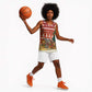 Zambia Christmas Basketball Jersey African Animals Tree Snowflakes and National Emblem - African Pride