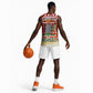 Zambia Christmas Basketball Jersey African Animals Tree Snowflakes and National Emblem - African Pride
