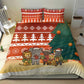 Zambia Christmas Bedding Set African Animals Tree Snowflakes and National Emblem - African Pride