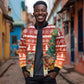 Zambia Christmas Bomber Jacket African Animals Tree Snowflakes and National Emblem - African Pride