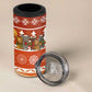 Zambia Christmas 4 in 1 Can Cooler Tumbler African Animals Tree Snowflakes and National Emblem - African Pride