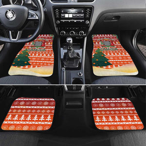 Zambia Christmas Car Mats African Animals Tree Snowflakes and National Emblem - African Pride