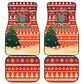 Zambia Christmas Car Mats African Animals Tree Snowflakes and National Emblem - African Pride