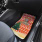 Zambia Christmas Car Mats African Animals Tree Snowflakes and National Emblem - African Pride