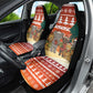 Zambia Christmas Car Seat Cover African Animals Tree Snowflakes and National Emblem - African Pride