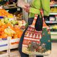 Zambia Christmas Grocery Bag African Animals Tree Snowflakes and National Emblem - African Pride