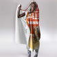 Zambia Christmas Hooded Blanket African Animals Tree Snowflakes and National Emblem - African Pride