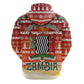 Zambia Christmas Hoodie African Animals Tree Snowflakes and National Emblem - African Pride