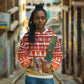Zambia Christmas Hoodie African Animals Tree Snowflakes and National Emblem - African Pride