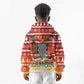 Zambia Christmas Kid Hoodie African Animals Tree Snowflakes and National Emblem - African Pride