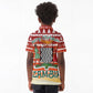 Zambia Christmas Kid Polo Shirt African Animals Tree Snowflakes and National Emblem - African Pride