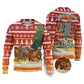 Zambia Christmas Ugly Christmas Sweater African Animals Tree Snowflakes and National Emblem - African Pride