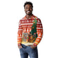 Zambia Christmas Long Sleeve Polo Shirt African Animals Tree Snowflakes and National Emblem - African Pride