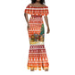 Zambia Christmas Mermaid Dress African Animals Tree Snowflakes and National Emblem - African Pride