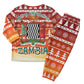 Zambia Christmas Pajama Set African Animals Tree Snowflakes and National Emblem - African Pride