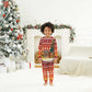 Zambia Christmas Pajama Set African Animals Tree Snowflakes and National Emblem - African Pride
