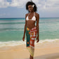 Zambia Christmas Sarong African Animals Tree Snowflakes and National Emblem - African Pride