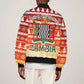 Zambia Christmas Sleeve Zip Bomber Jacket African Animals Tree Snowflakes and National Emblem - African Pride