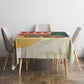 Zambia Christmas Tablecloth African Animals Tree Snowflakes and National Emblem - African Pride