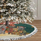 Zambia Christmas Tree Skirt African Animals Tree Snowflakes and National Emblem - African Pride