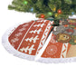Zambia Christmas Tree Skirt African Animals Tree Snowflakes and National Emblem - African Pride