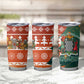 Zambia Christmas Tumbler Cup African Animals Tree Snowflakes and National Emblem - African Pride