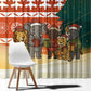 Zambia Christmas Window Curtain African Animals Tree Snowflakes and National Emblem - African Pride
