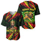 Menelik II Baseball Jersey with Lion of Adwa Title, Battle of Adwa 1896 Graphic and Bold Pan-African - African Pride