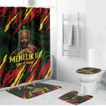 Menelik II Bathroom Set with Lion of Adwa Title, Battle of Adwa 1896 Graphic and Bold Pan-African - African Pride
