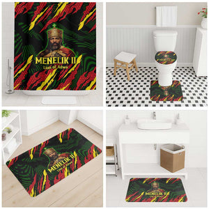 Menelik II Bathroom Set with Lion of Adwa Title, Battle of Adwa 1896 Graphic and Bold Pan-African - African Pride