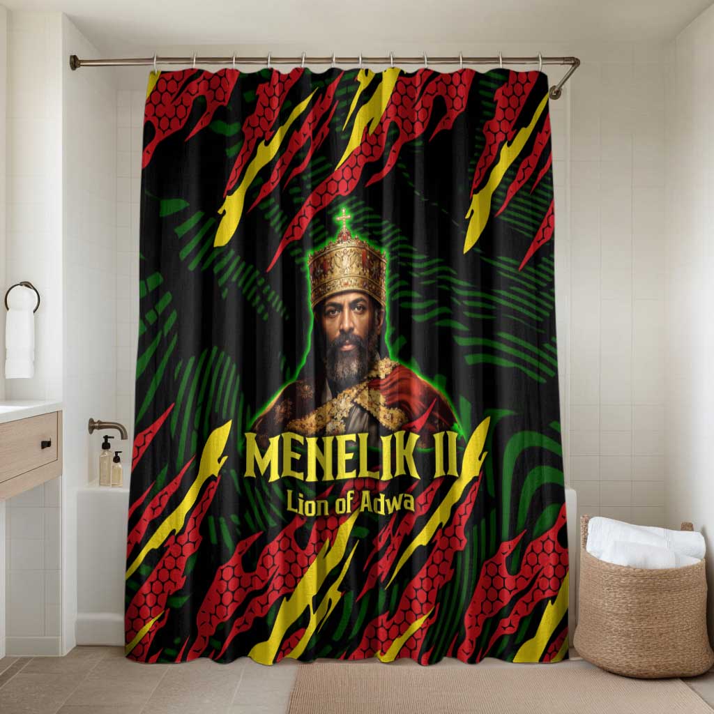 Menelik II Bathroom Set with Lion of Adwa Title, Battle of Adwa 1896 Graphic and Bold Pan-African - African Pride