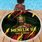 Menelik II Beach Blanket with Lion of Adwa Title, Battle of Adwa 1896 Graphic and Bold Pan-African - African Pride