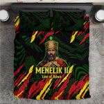 Menelik II Bedding Set with Lion of Adwa Title, Battle of Adwa 1896 Graphic and Bold Pan-African - African Pride