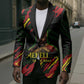 Menelik II Blazer with Lion of Adwa Title, Battle of Adwa 1896 Graphic and Bold Pan-African - African Pride