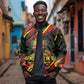 Menelik II Bomber Jacket with Lion of Adwa Title, Battle of Adwa 1896 Graphic and Bold Pan-African - African Pride