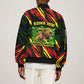 Menelik II Bomber Jacket with Lion of Adwa Title, Battle of Adwa 1896 Graphic and Bold Pan-African - African Pride