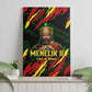 Menelik II Canvas Wall Art with Lion of Adwa Title, Battle of Adwa 1896 Graphic and Bold Pan-African - African Pride