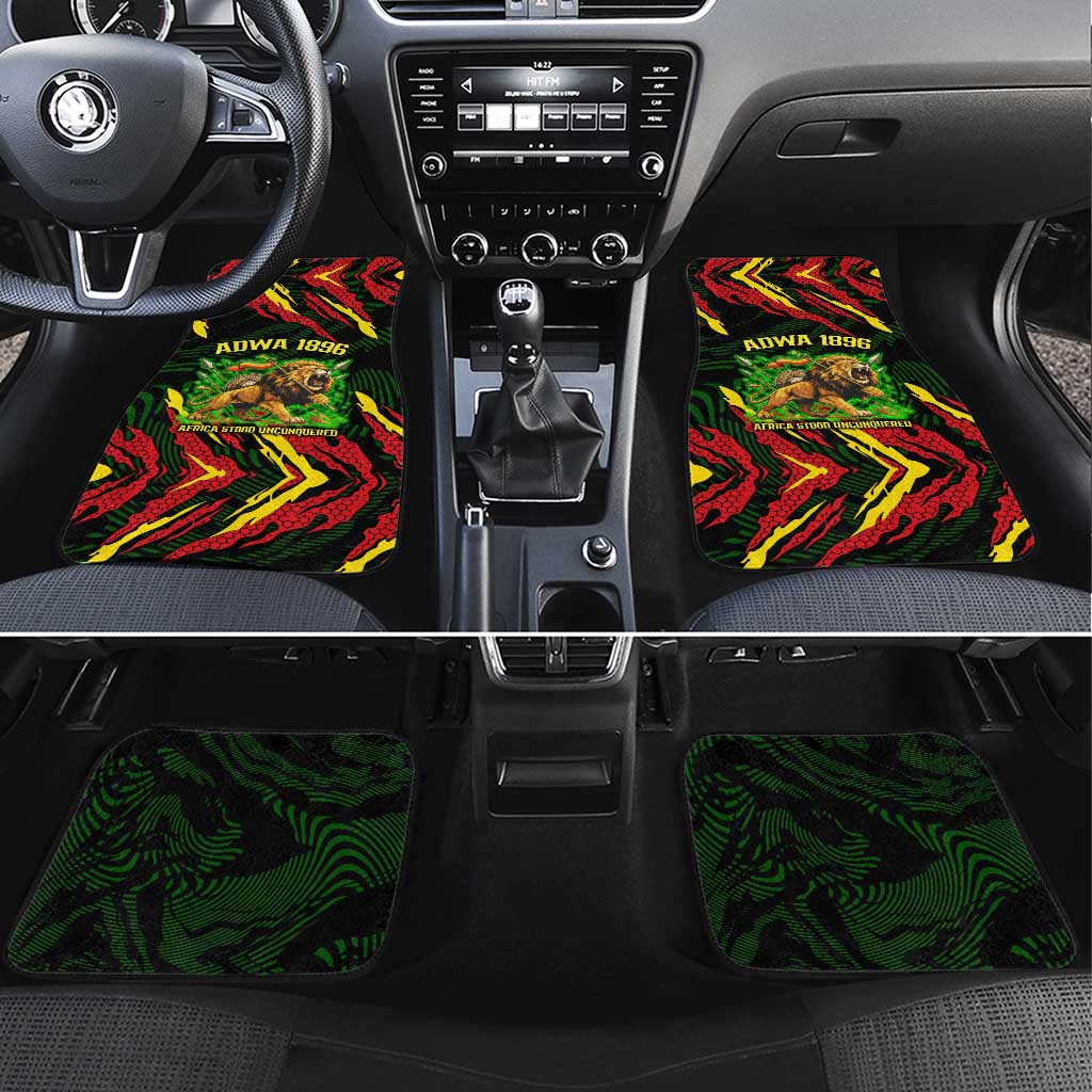 Menelik II Car Mats with Lion of Adwa Title, Battle of Adwa 1896 Graphic and Bold Pan-African - African Pride
