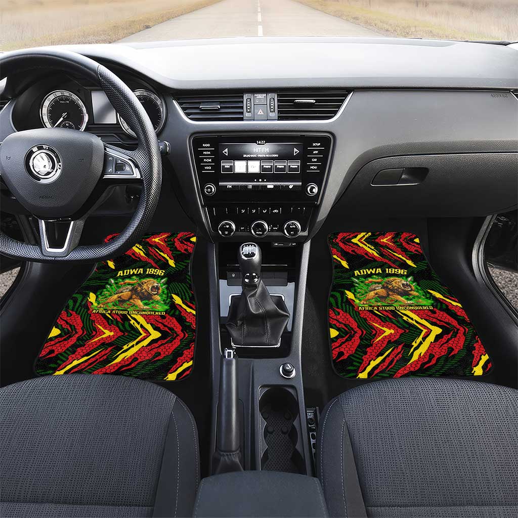 Menelik II Car Mats with Lion of Adwa Title, Battle of Adwa 1896 Graphic and Bold Pan-African - African Pride