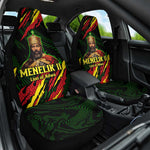 Menelik II Car Seat Cover with Lion of Adwa Title, Battle of Adwa 1896 Graphic and Bold Pan-African - African Pride