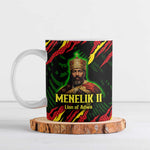 Menelik II Ceramic Mug with Lion of Adwa Title, Battle of Adwa 1896 Graphic and Bold Pan-African - African Pride