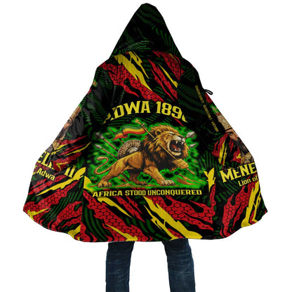 Menelik II Cloak with Lion of Adwa Title, Battle of Adwa 1896 Graphic and Bold Pan-African - African Pride