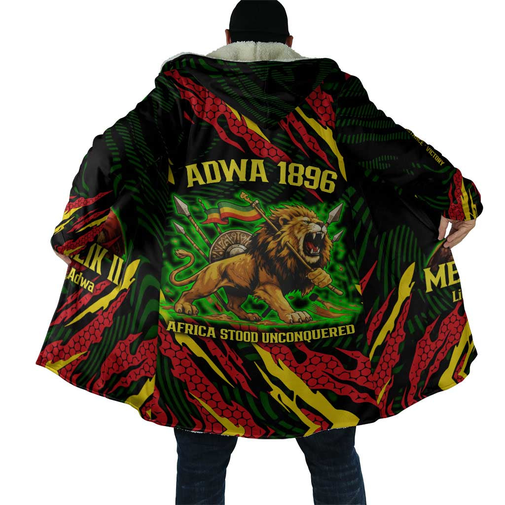 Menelik II Cloak with Lion of Adwa Title, Battle of Adwa 1896 Graphic and Bold Pan-African - African Pride