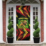 Menelik II Door Cover with Lion of Adwa Title, Battle of Adwa 1896 Graphic and Bold Pan-African - African Pride