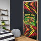Menelik II Door Cover with Lion of Adwa Title, Battle of Adwa 1896 Graphic and Bold Pan-African - African Pride