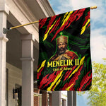 Menelik II Garden Flag with Lion of Adwa Title, Battle of Adwa 1896 Graphic and Bold Pan-African - African Pride