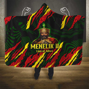 Menelik II Hooded Blanket with Lion of Adwa Title, Battle of Adwa 1896 Graphic and Bold Pan-African - African Pride