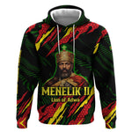 Menelik II Hoodie with Lion of Adwa Title, Battle of Adwa 1896 Graphic and Bold Pan-African - African Pride