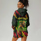 Menelik II Hoodie Dress with Lion of Adwa Title, Battle of Adwa 1896 Graphic and Bold Pan-African - African Pride